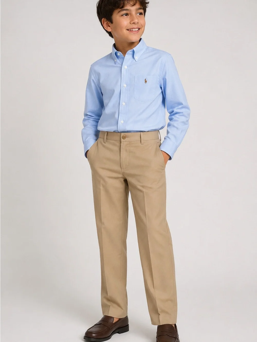 Lauren Ralph Lauren Boys Size 10R Tan Dress Pants 25” Waist